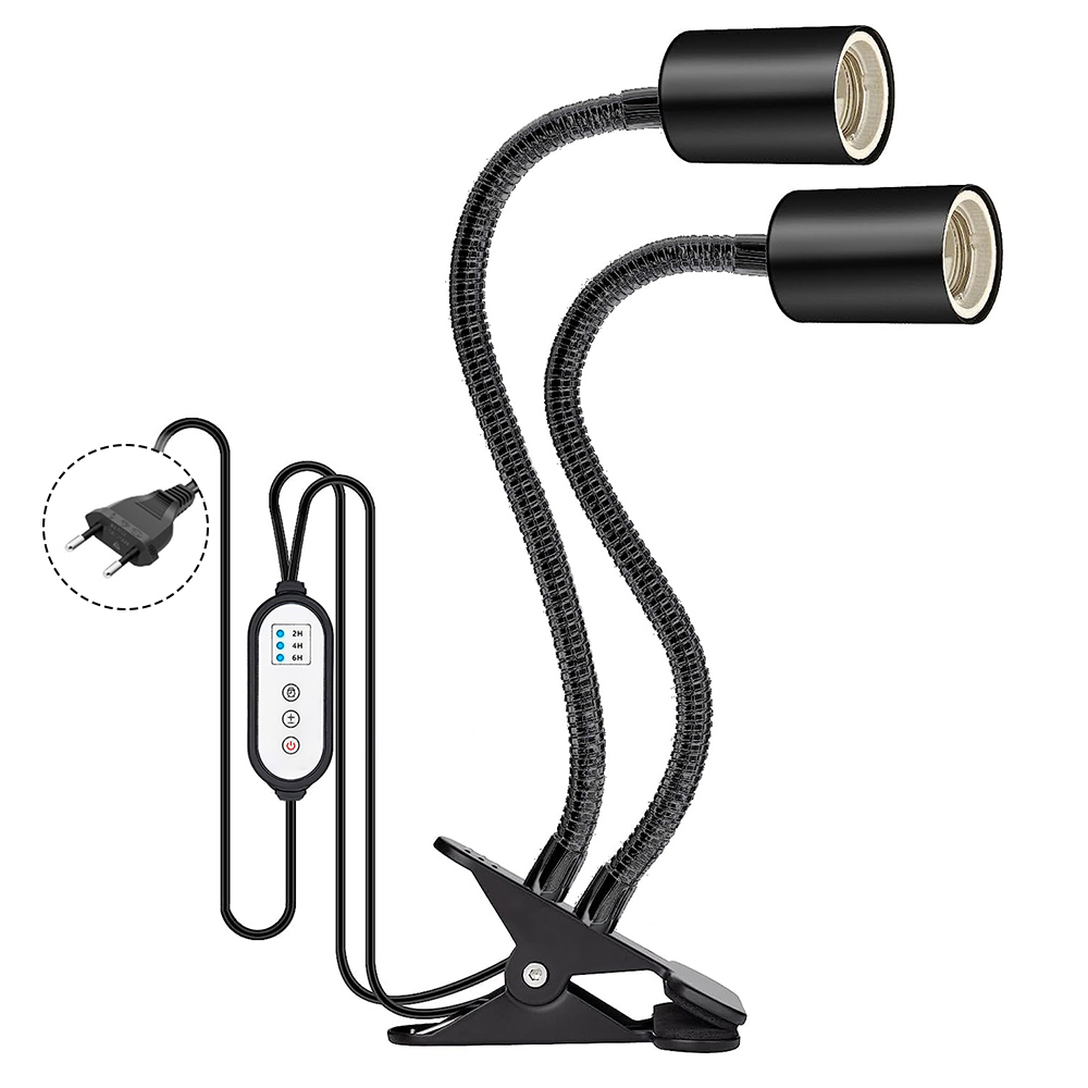 Ceramic Heat Emitter - Reptile Heat Lamp Rotating Double-Head Reptile