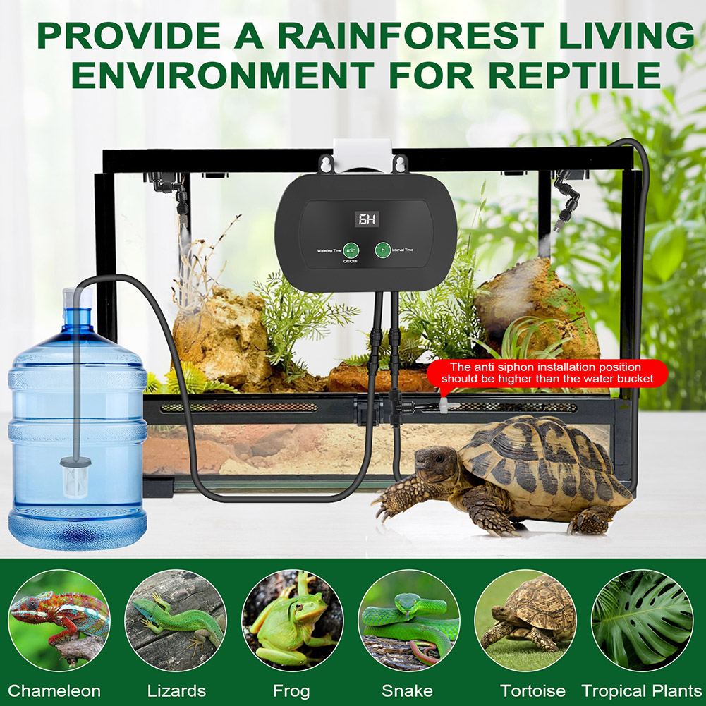Terrarium Fogger Ultrasonic - Intelligent Spray System Mist Rainforest Tank