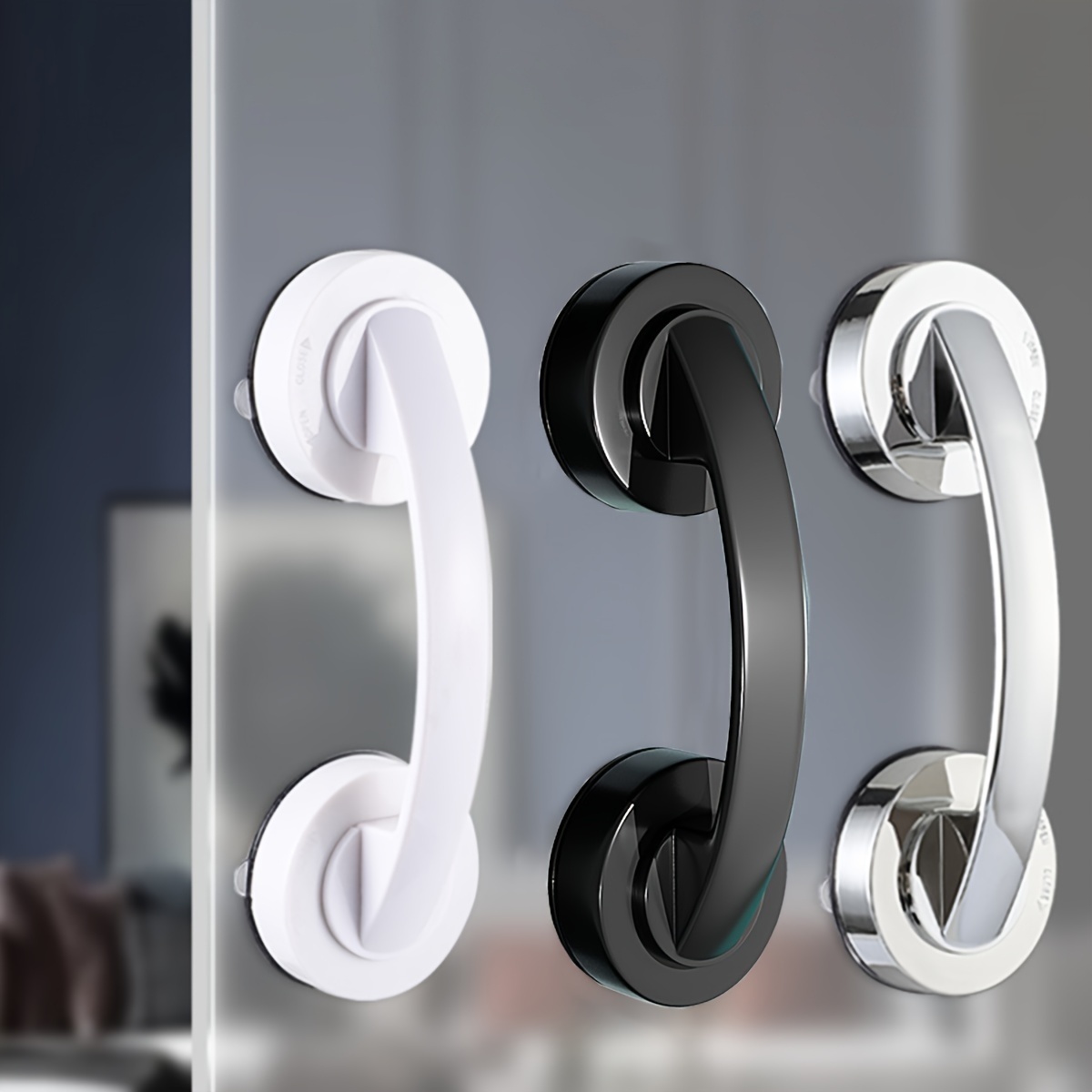 Glass Door Hinge - Suction Cup Door Handle No Punch