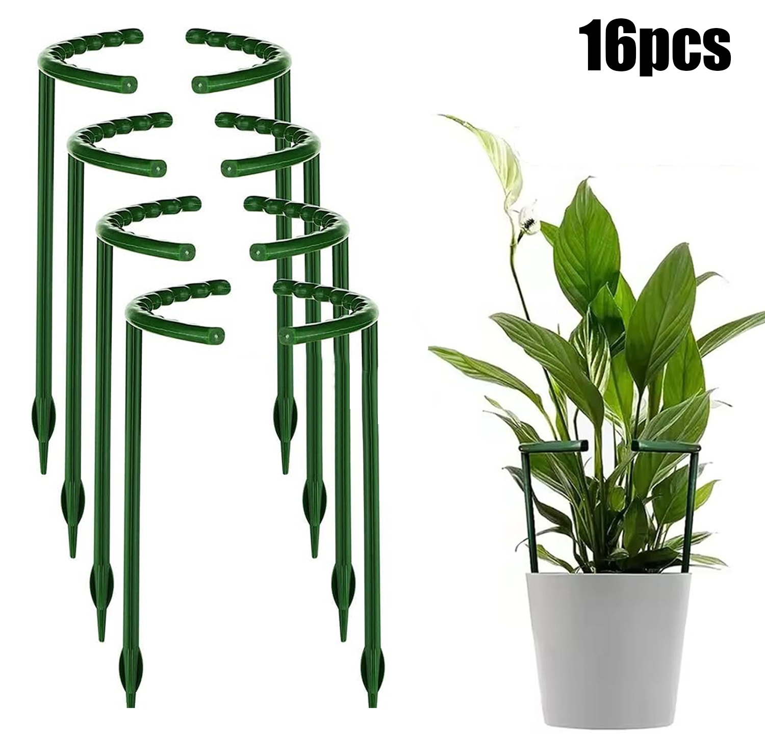 1/16pcs Plant Support Stake Fl - Vine Climbing Plastic のレビューと価格