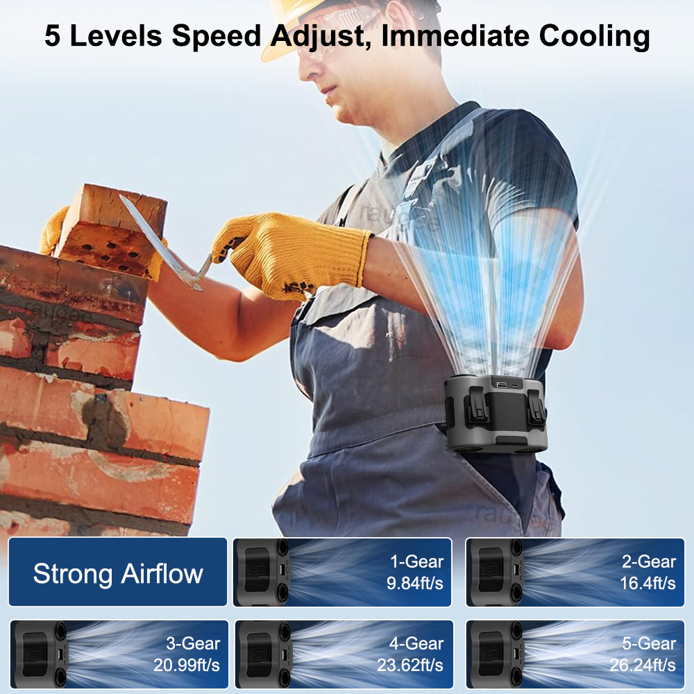 20000mAh Waist Fan Portable Ou - Timer Dual Outlet のレビューと価格