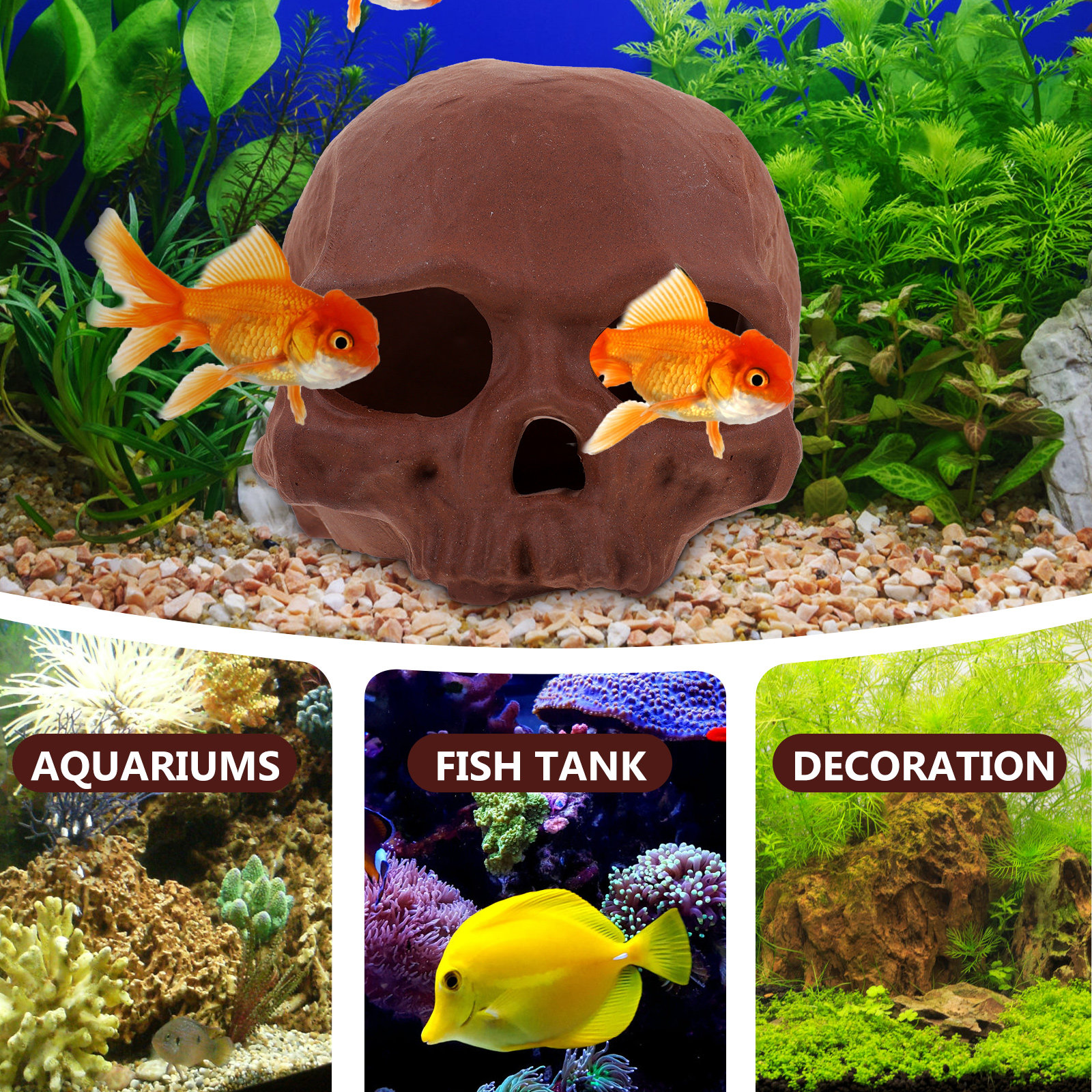 Ceramic Fish Tank Decoration S - Hide Cave Ceramic のレビューと価格