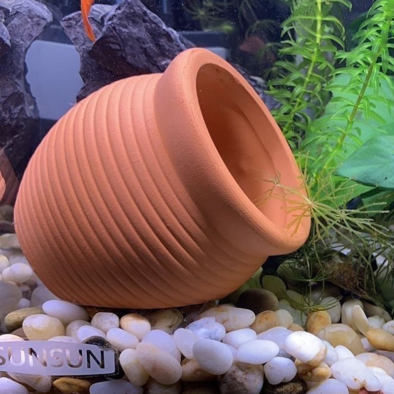 Ceramics Jar Fish Tank Decorat - Hide Cave Ceramic のレビューと価格