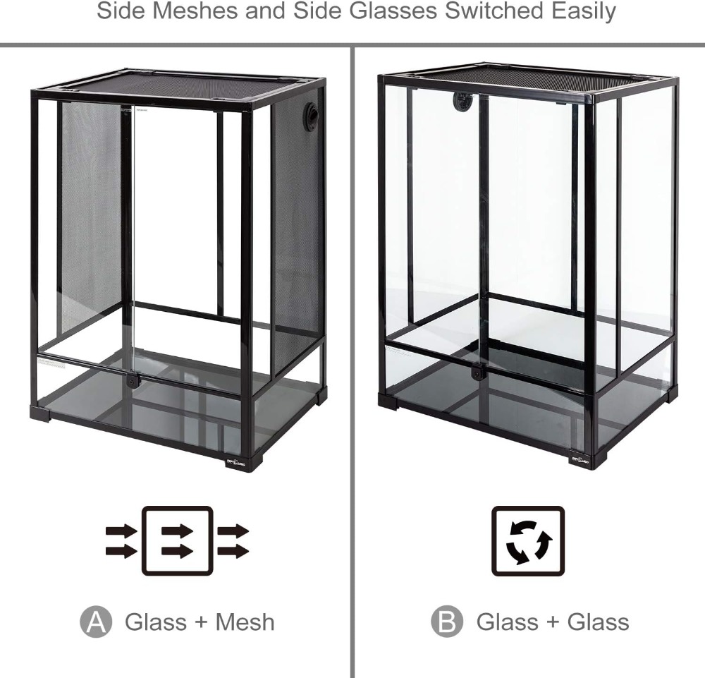 67 Gallon Tall Glass Terrarium - Glass Door Hinge のレビューと価格