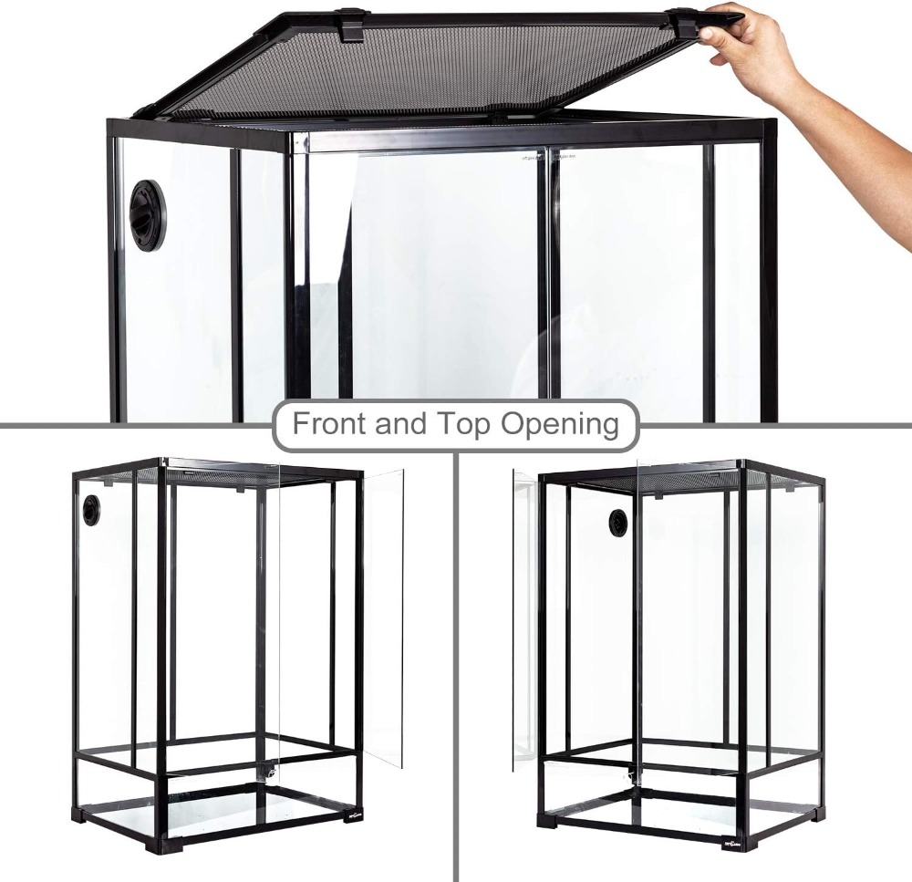 67 Gallon Tall Glass Terrarium - Glass Door Hinge のレビューと価格
