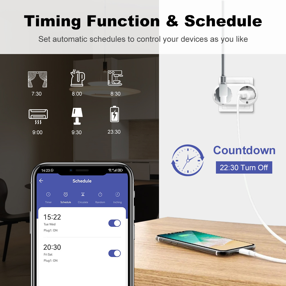 WiFi Smart Plug Dual Outlet 16 - Timer Dual Outlet のレビューと価格