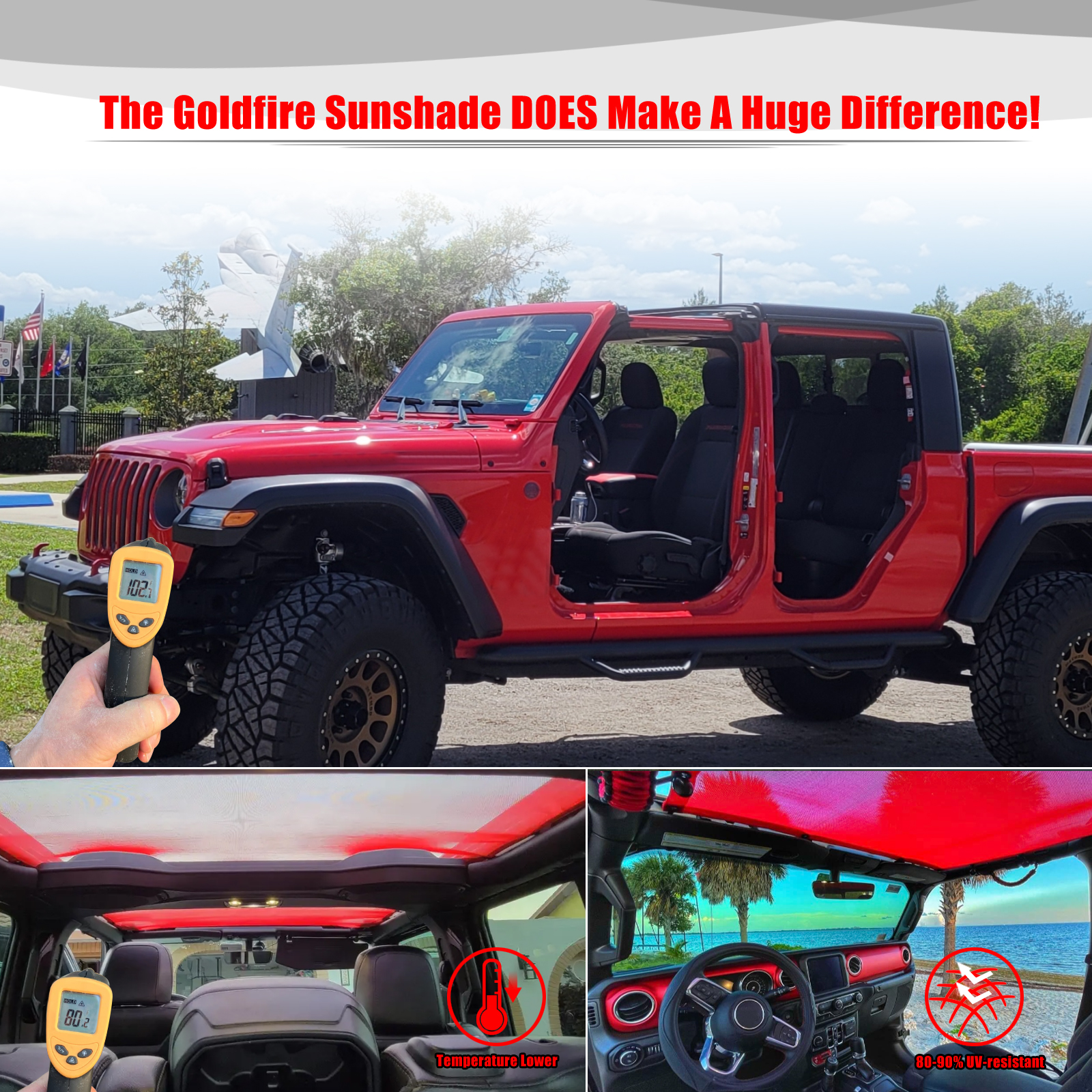 For Jeep Gladiator JT 4 Door A - Screen Top Mesh のレビューと価格