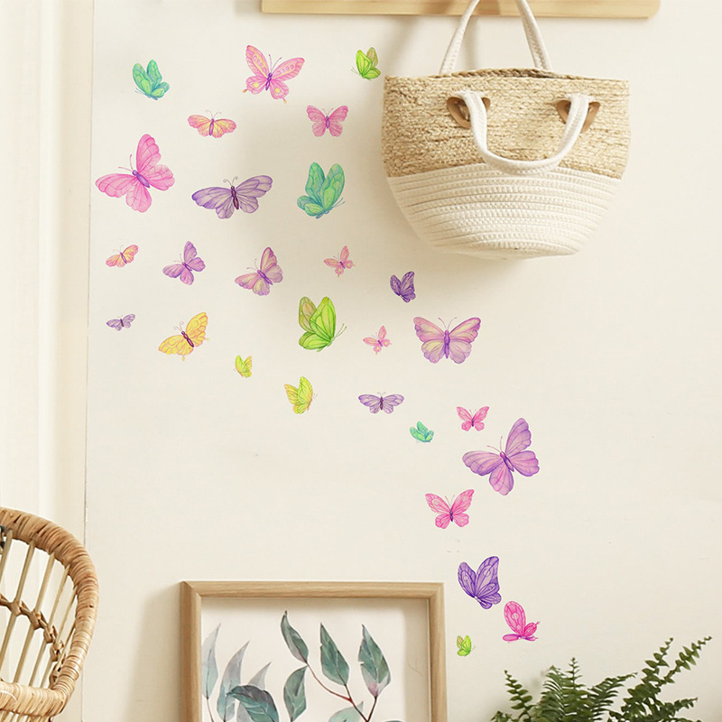 Romantic butterfly Wall Sticke - Pvc Panel Background のレビューと価格