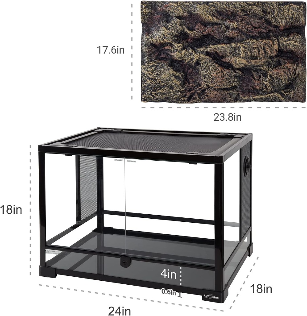 34 Gallon Reptile Glass Terrar - Glass Door Hinge のレビューと価格