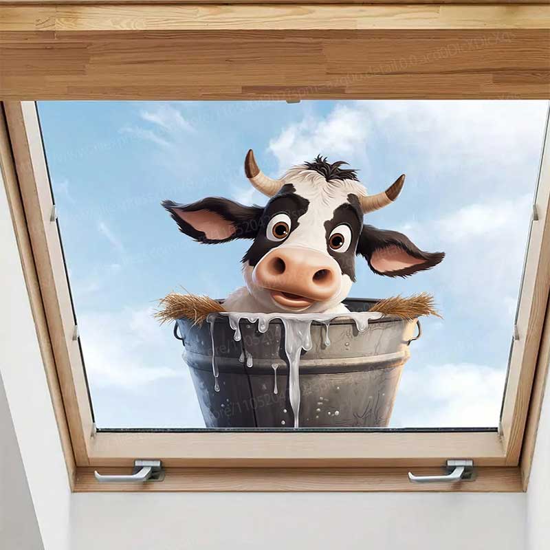 Cute Cow Wall Stickers Self-Ad - Pvc Panel Background のレビューと価格