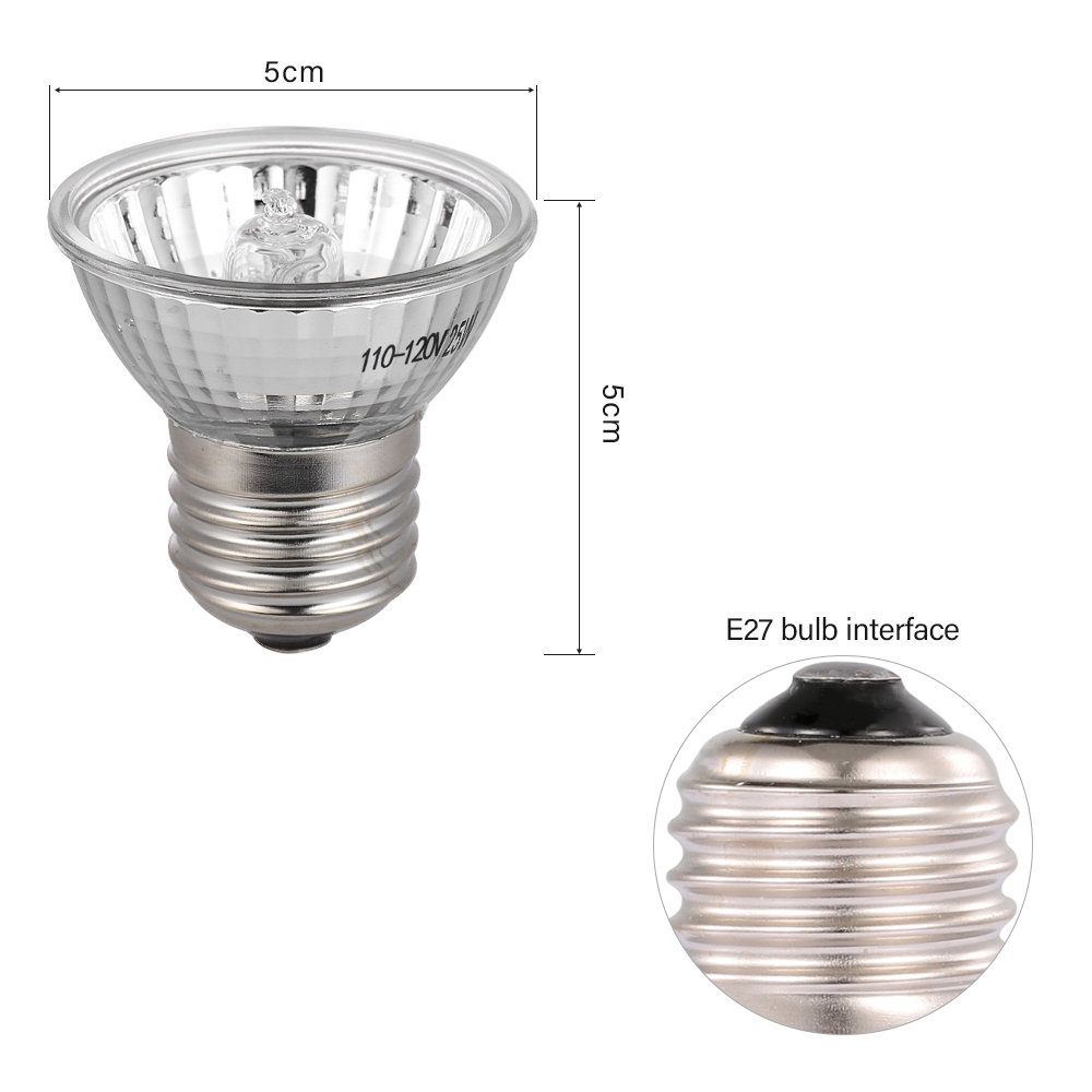 25W Halogen Heat Lamp UVA UVB  - Basking Bulb Halogen のレビューと価格