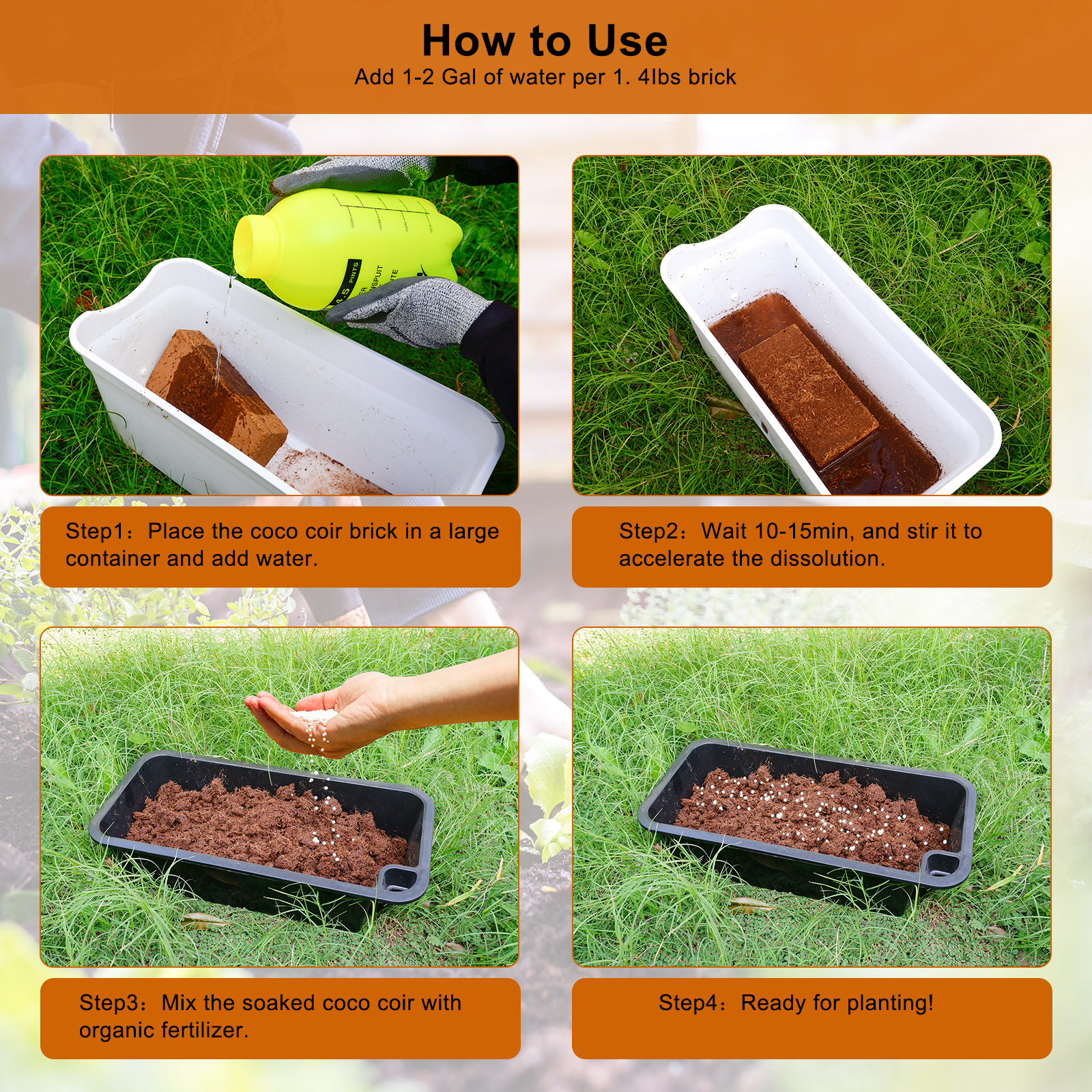 1 Pack Premium Coco Coir Brick - Substrate Coconut Fiber のレビューと価格