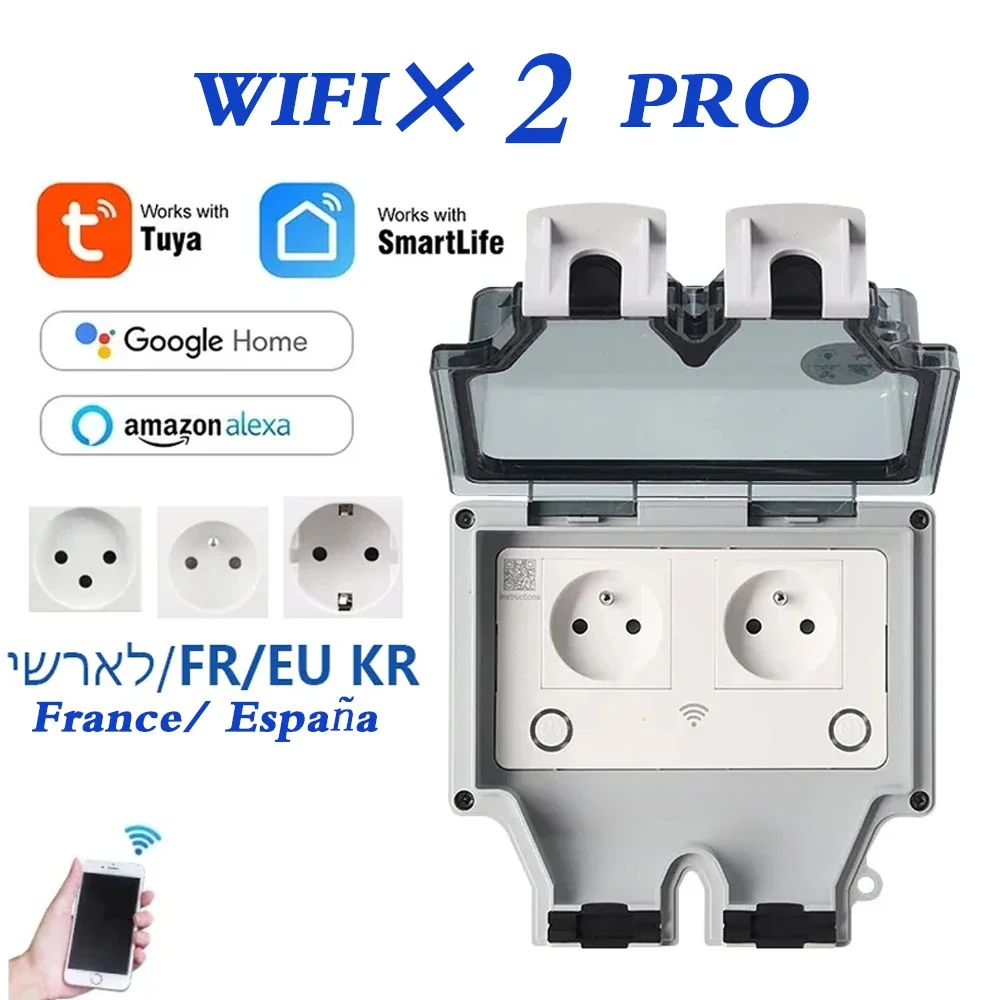 Tuya Waterproof Electrical Wal - Timer Dual Outlet のレビューと価格