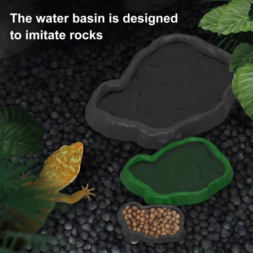 Reptile Feeder Plastic Imitati - Water Dish Reptile のレビューと価格