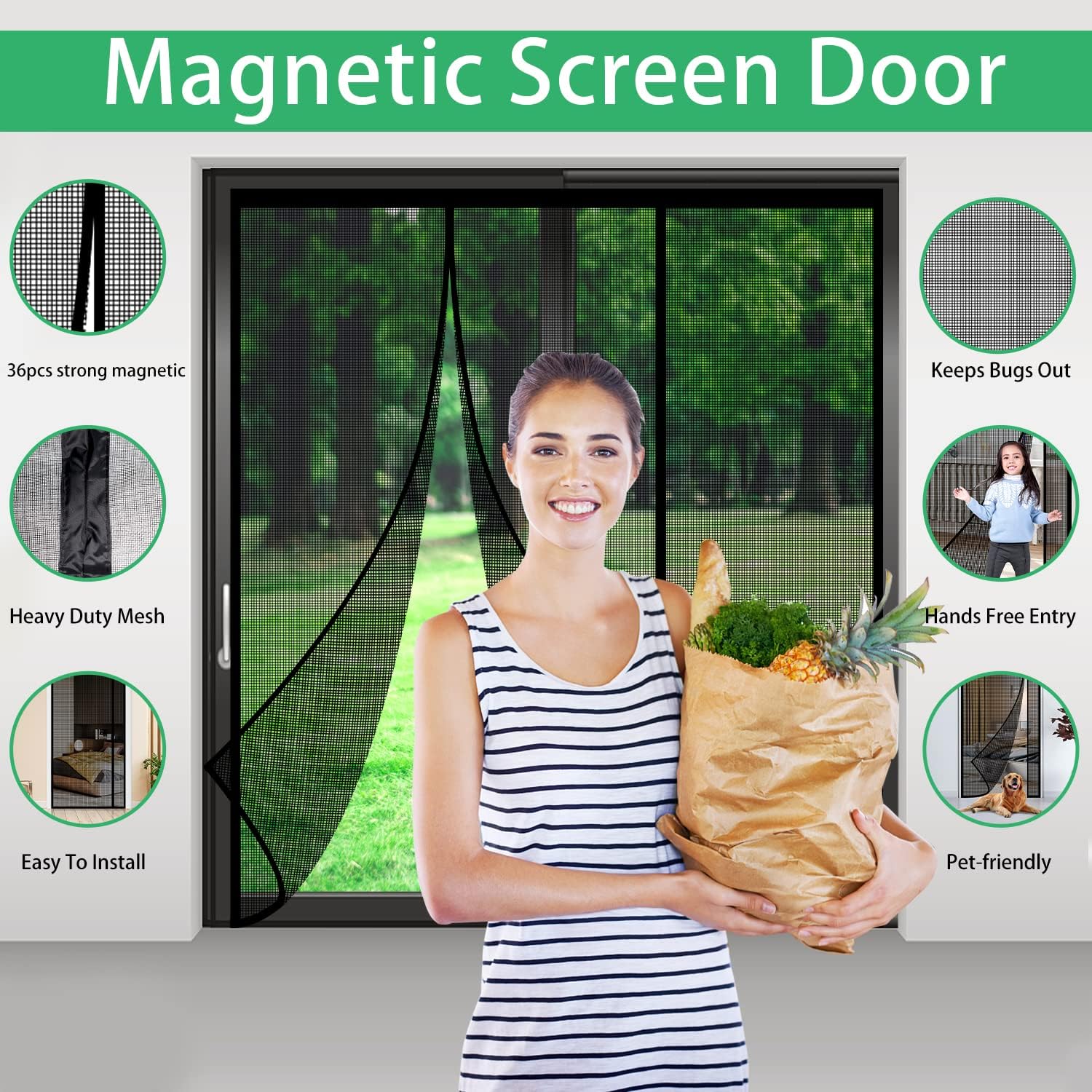 Fiberglass Magnetic Screen Doo - Screen Top Mesh のレビューと価格