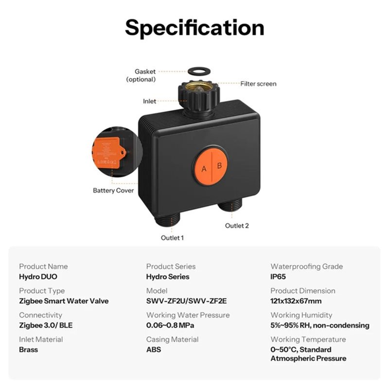 AB66-IP65 Rated Zigbee 3.0 Hyd - Timer Dual Outlet のレビューと価格